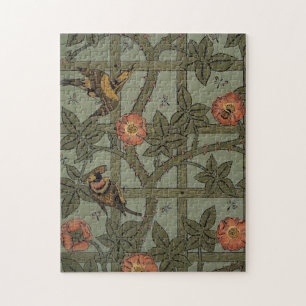 William Morris Trellis Wallpaper Art Jigsaw Puzzle