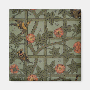 William Morris Trellis Wallpaper Art Magnet