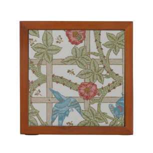 William Morris Trellis Wallpaper Art Pencil Holder