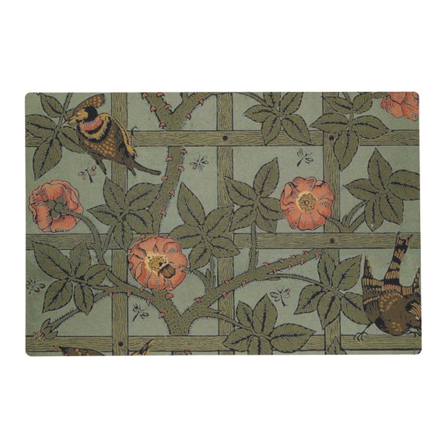 William Morris Trellis Wallpaper Art Placemat (Front)