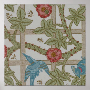 William Morris Trellis Wallpaper Art Poster
