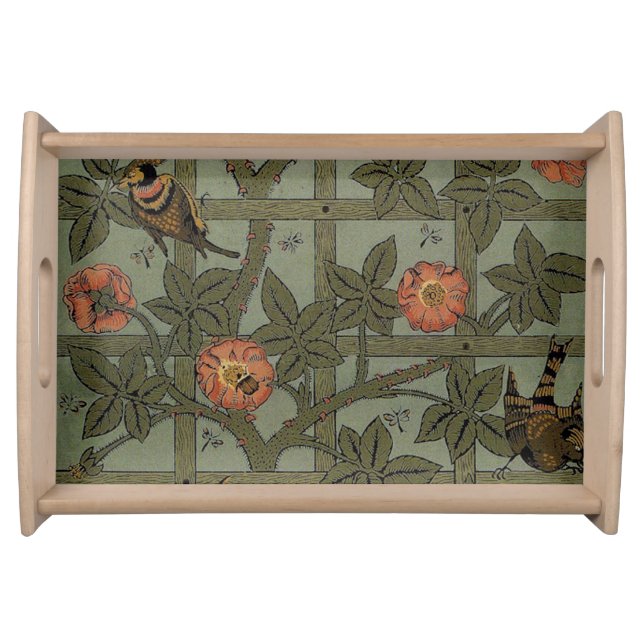 William Morris Trellis Wallpaper Art Serving Tray (Front)