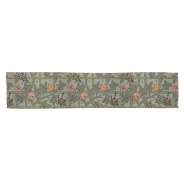 William Morris Trellis Wallpaper Art Short Table Runner (Horizontal)