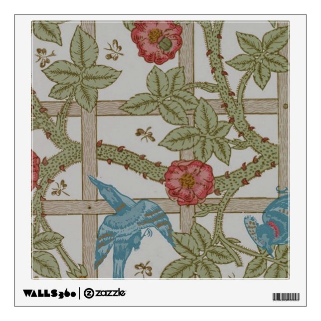 William Morris Trellis Wallpaper Art Wall Decal (Front)