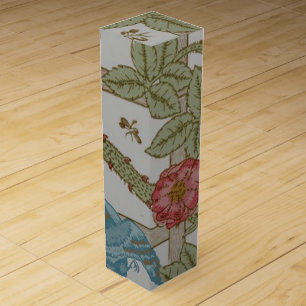 William Morris Trellis Wallpaper Art Wine Box