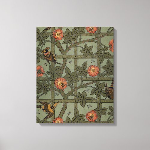 William Morris Trellis Wallpaper Canvas Print