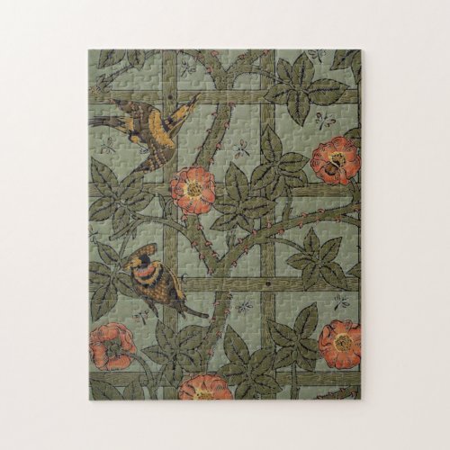 William Morris Trellis Wallpaper Jigsaw Puzzle