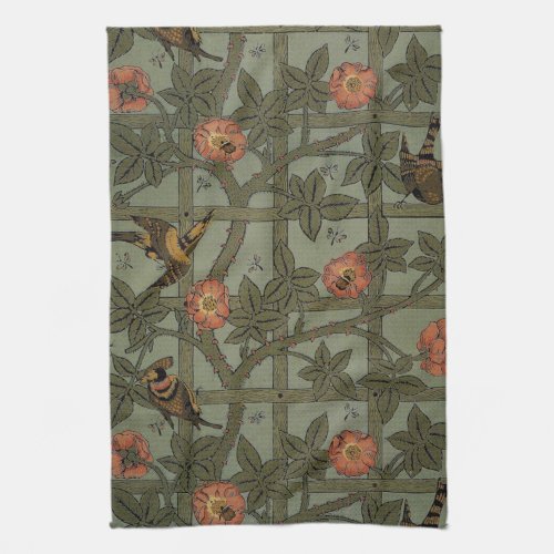 William Morris Trellis Wallpaper Kitchen Towel