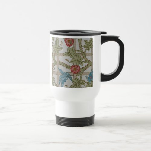 William Morris Trellis Wallpaper Travel Mug