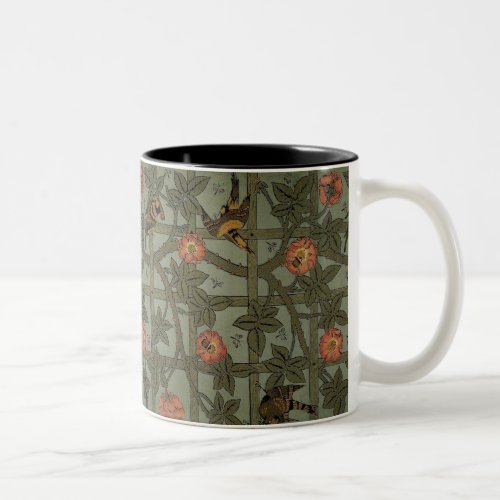 William Morris Trellis Wallpaper Two_Tone Coffee Mug