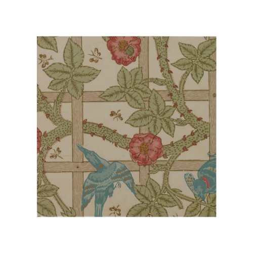 William Morris Trellis Wallpaper Wood Wall Decor