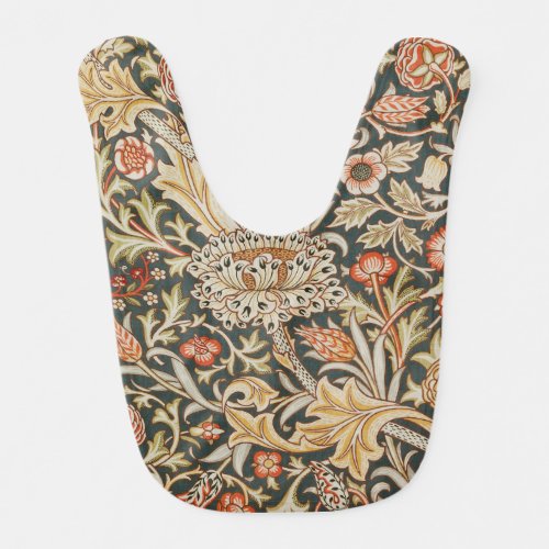 William Morris Trent Garden Flower Classic Botanic Baby Bib