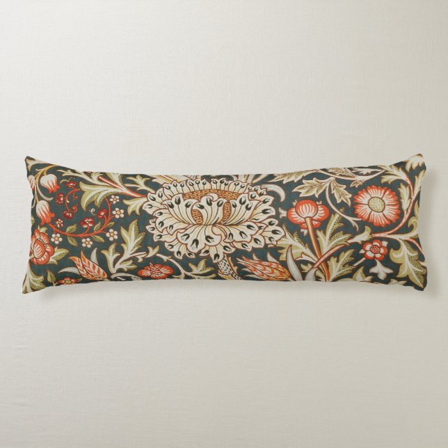 William Morris Trent Garden Flower Classic Botanic Body Pillow (Front)
