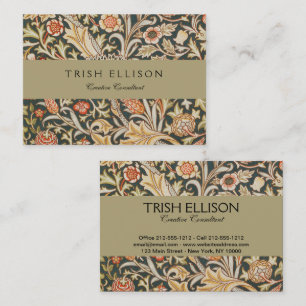 William Morris Trent Garden Flower Classic Botanic Business Card