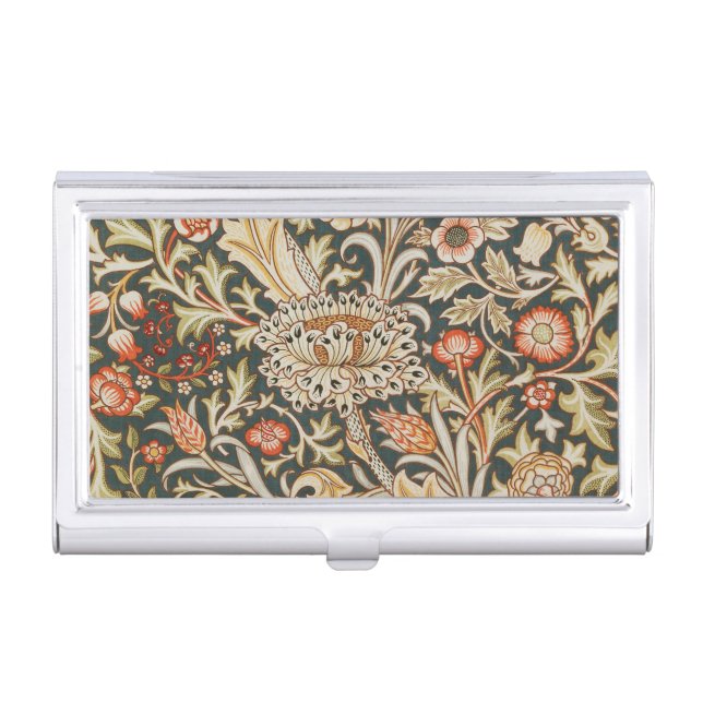 William Morris Trent Garden Flower Classic Botanic Business Card Case (Front)