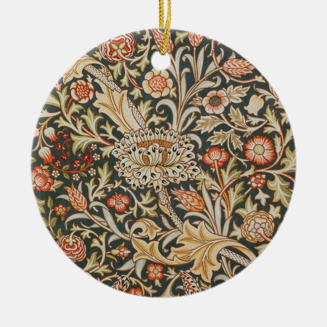 William Morris Trent Garden Flower Classic Botanic Ceramic Ornament (Front)