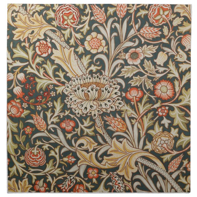 William Morris Trent Garden Flower Classic Botanic Cloth Napkin (Front)
