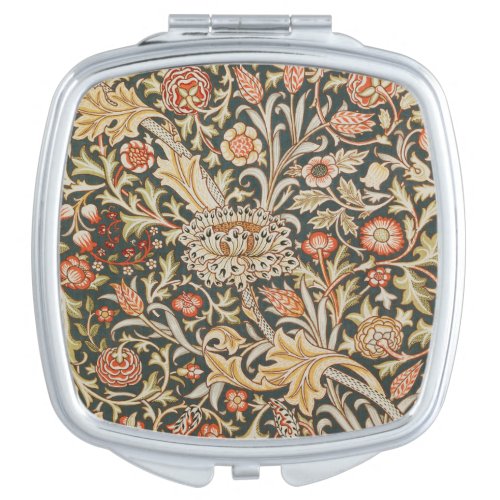 William Morris Trent Garden Flower Classic Botanic Compact Mirror