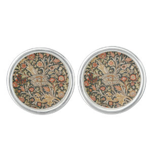 William Morris Trent Garden Flower Classic Botanic Cufflinks