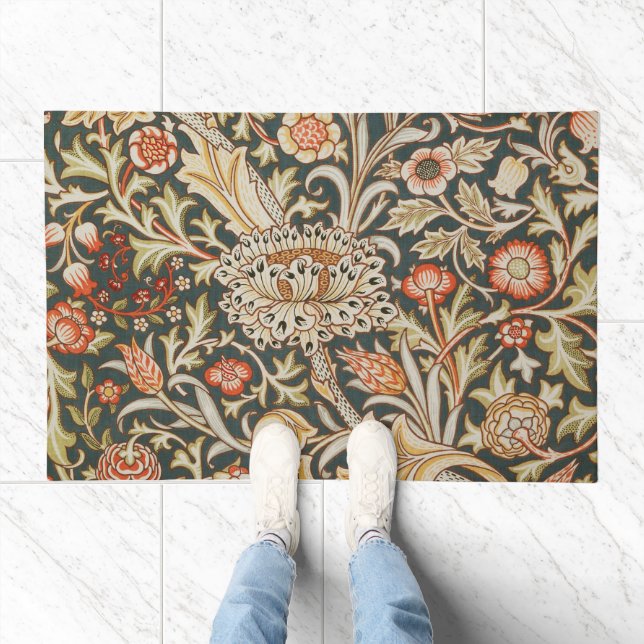 William Morris Trent Garden Flower Classic Botanic Doormat (Indoor)
