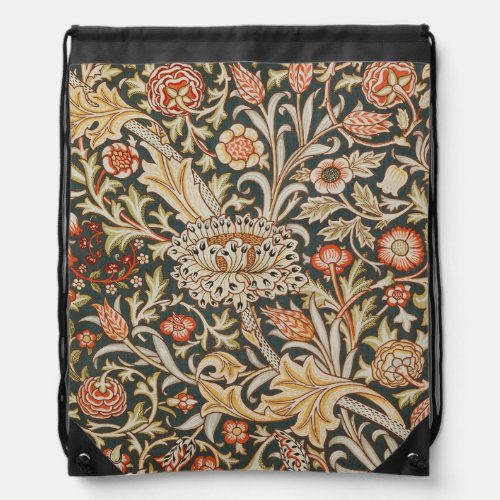 William Morris Trent Garden Flower Classic Botanic Drawstring Bag