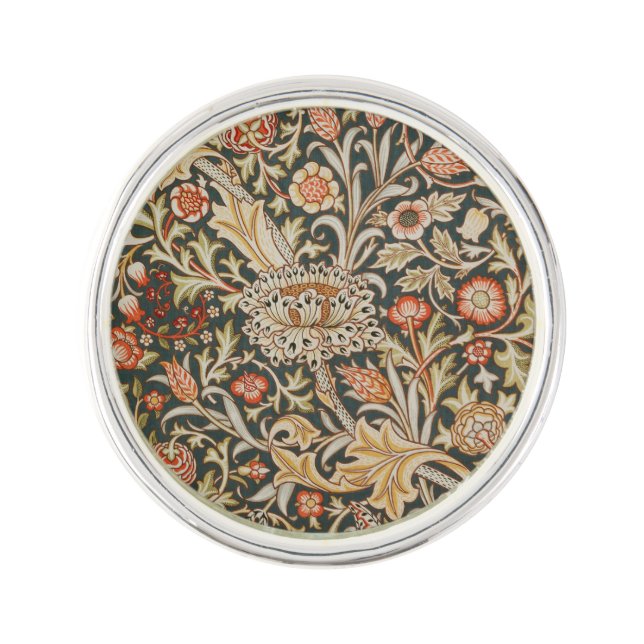 William Morris Trent Garden Flower Classic Botanic Lapel Pin (Front)