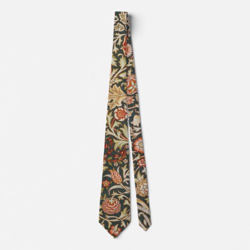 William Morris Trent Garden Flower Classic Botanic Neck Tie