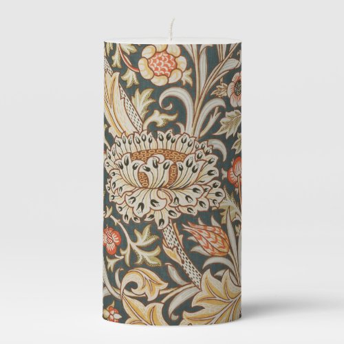 William Morris Trent Garden Flower Classic Botanic Pillar Candle