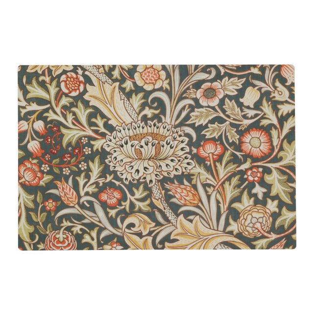 William Morris Trent Garden Flower Classic Botanic Placemat (Front)