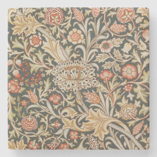 William Morris Trent Garden Flower Classic Botanic Stone Coaster