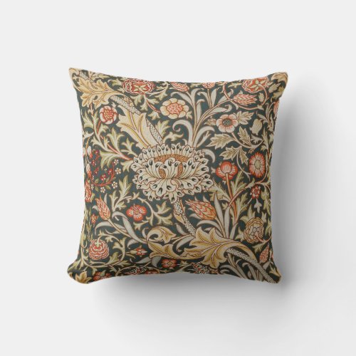 William Morris Trent Garden Flower Classic Botanic Throw Pillow