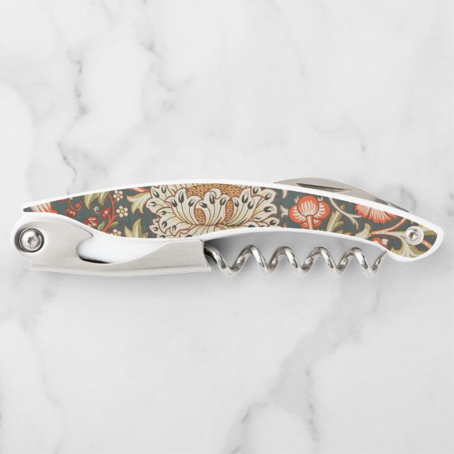 William Morris Trent Garden Flower Classic Botanic Waiter's Corkscrew (Front)