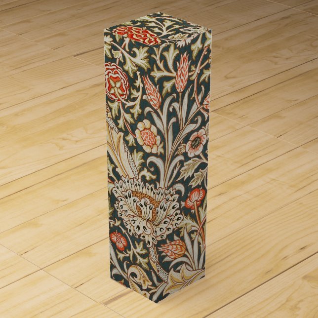 William Morris Trent Garden Flower Classic Botanic Wine Box (Front)