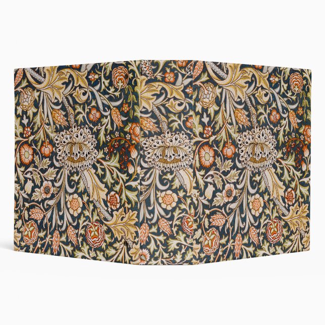 William Morris Trent Garden Flower Pattern Classic 3 Ring Binder (Background)