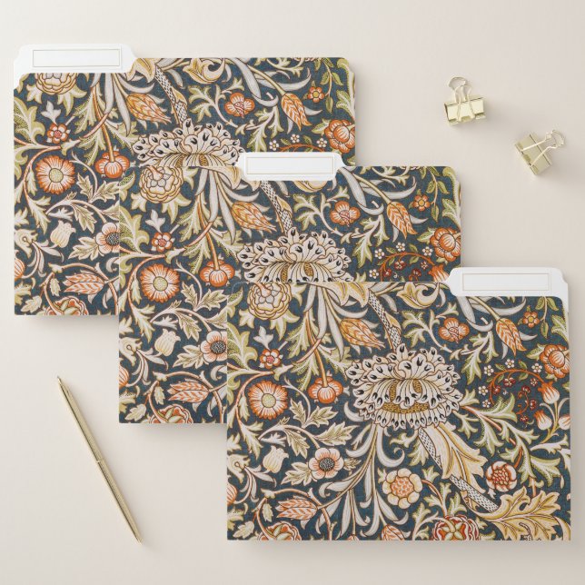 William Morris Trent Garden Flower Pattern Classic File Folder (Set)