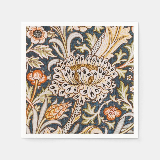 William Morris Trent Garden Flower Pattern Classic Napkins (Front)