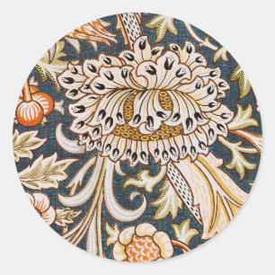 William Morris Trent Garden Flower Pattern Classic Round Sticker
