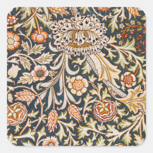 William Morris Trent Garden Flower Pattern Classic Square Sticker