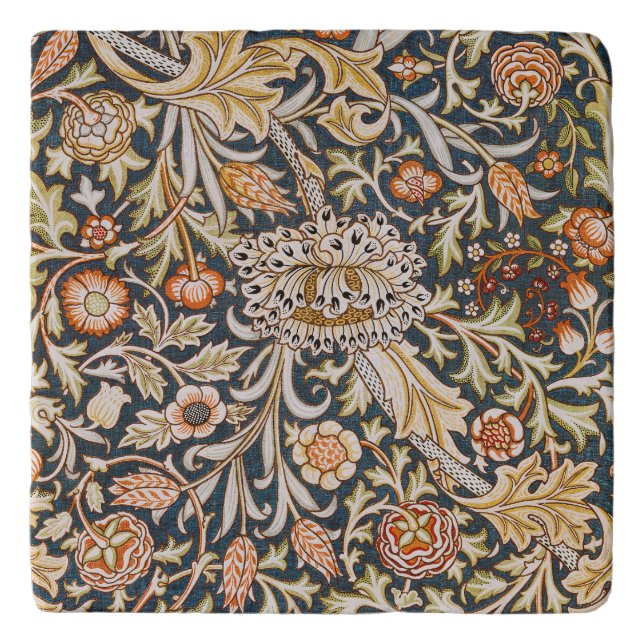 William Morris Trent Garden Flower Pattern Classic Trivet (Front)