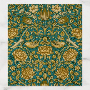 William Morris Tudor Rose Pattern Blue Golden Envelope Liner