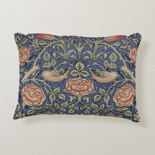 William Morris Tudor Rose Wallpaper Accent Pillow