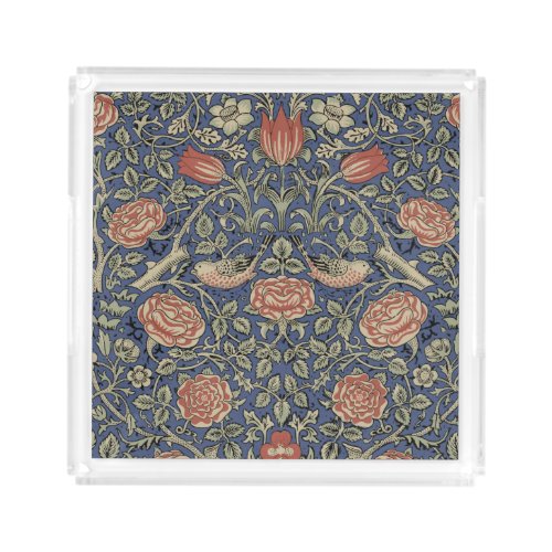 William Morris Tudor Rose Wallpaper Acrylic Tray