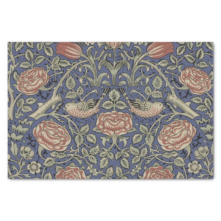 picture Vintage Rose Decorator Paper Tapestry william morris tudor rose wallpaper artwork floral tissue paper zazzle com