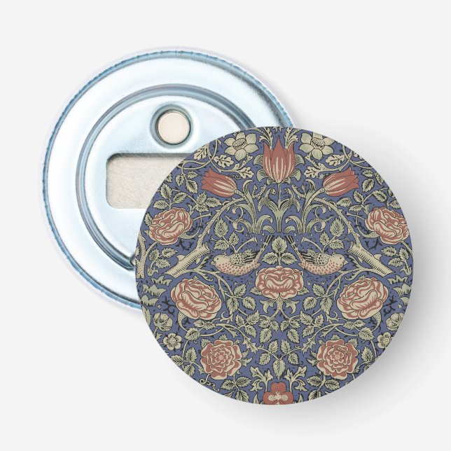 William Morris Tudor Rose Wallpaper Bottle Opener (Front)