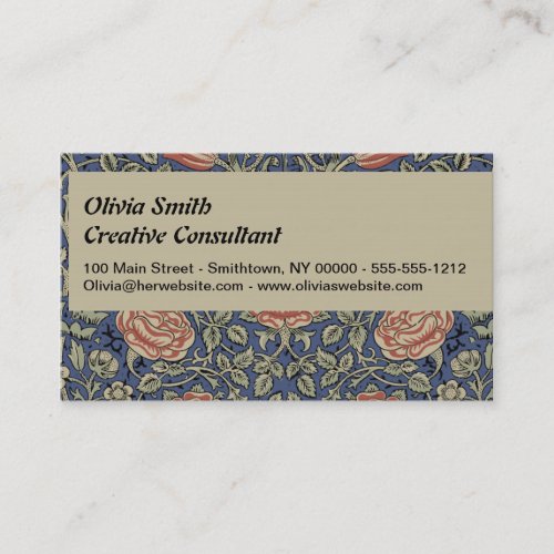 William Morris Tudor Rose Wallpaper Business Card