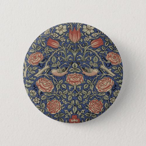 William Morris Tudor Rose Wallpaper Button