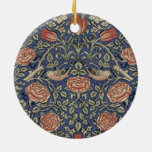 William Morris Tudor Rose Wallpaper Ceramic Ornament