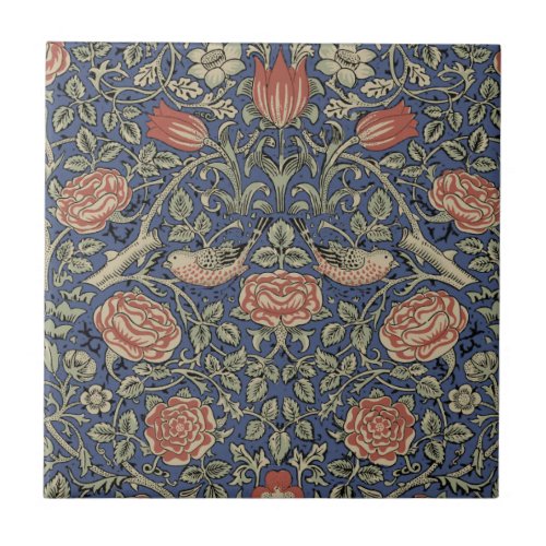 William Morris Tudor Rose Wallpaper Ceramic Tile