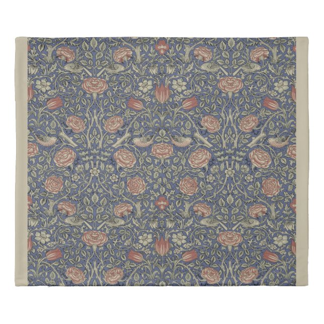 William Morris Tudor Rose Wallpaper Duvet Cover (Back)