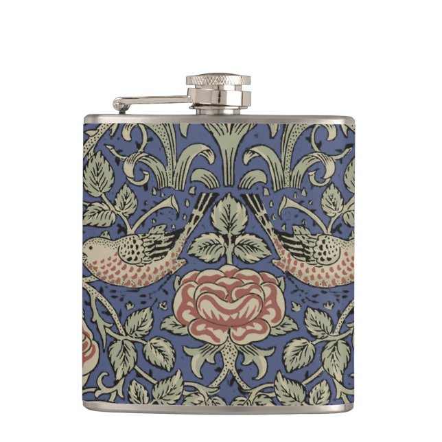 William Morris Tudor Rose Wallpaper Flask (Front)